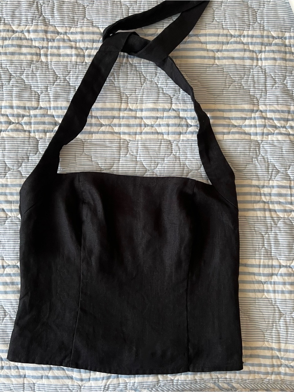 Reformation malika linen halter top - Picture 2 of 5